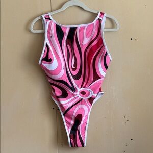 Pink Swirl One-Piece Swimsuit